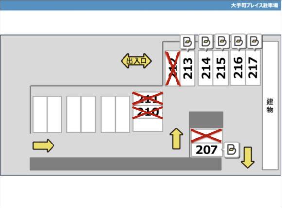 大手町プレイス駐車場【地下自走式平面】